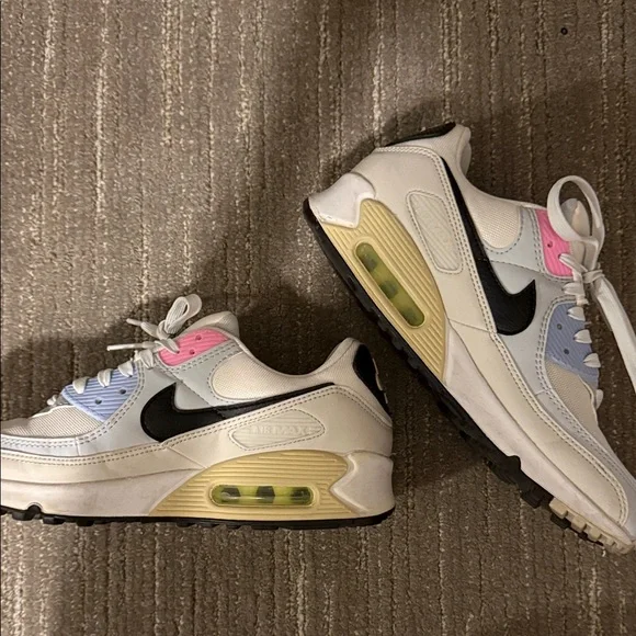 Nike Air Max Women's Sneakers - Cream, Pink, and Blue - Picture 2 of 2